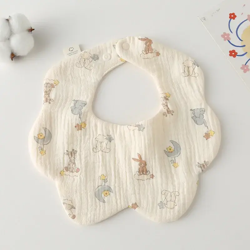 Pink Cotton Neonatal Spit Bag Baby Bib