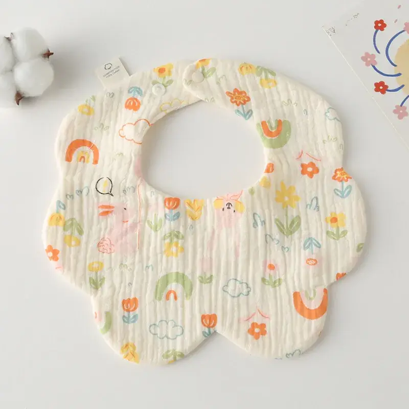 Pink Cotton Neonatal Spit Bag Baby Bib