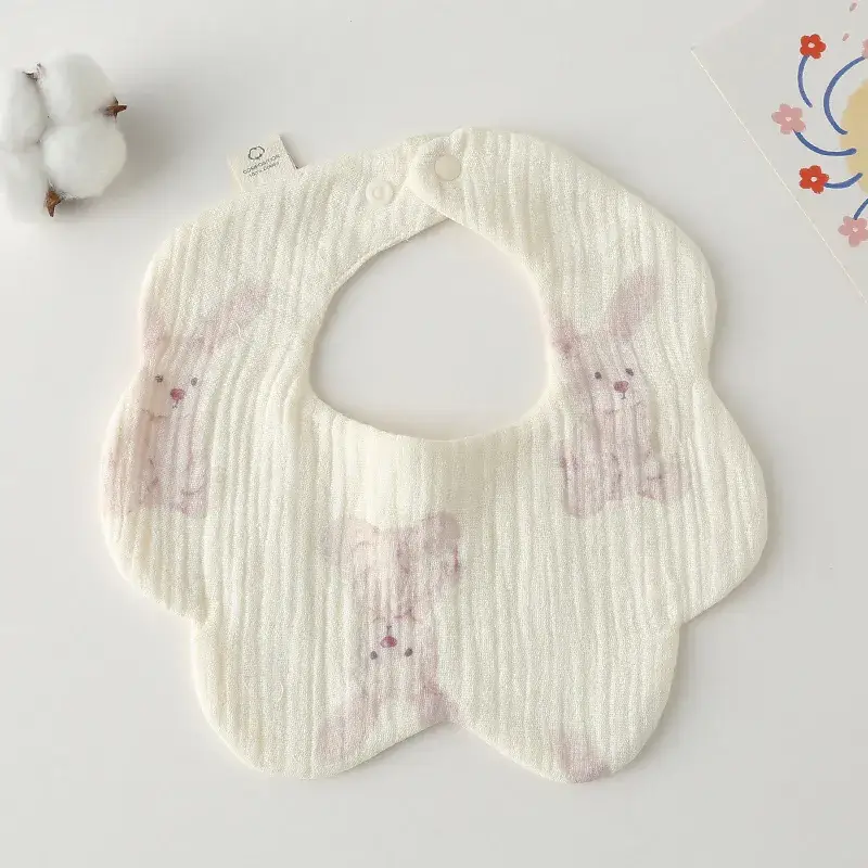 Pink Cotton Neonatal Spit Bag Baby Bib