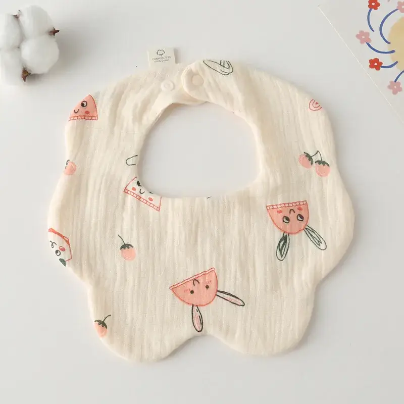 Pink Cotton Neonatal Spit Bag Baby Bib
