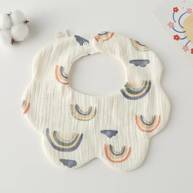 Pink Cotton Neonatal Spit Bag Baby Bib
