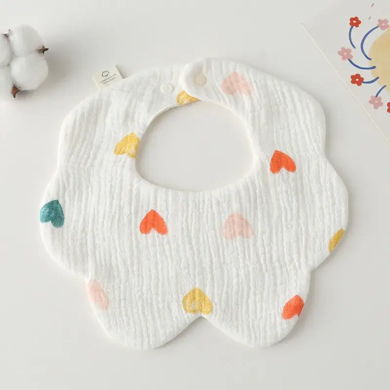 Pink Cotton Neonatal Spit Bag Baby Bib