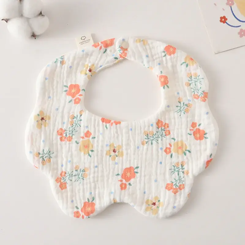 Pink Cotton Neonatal Spit Bag Baby Bib