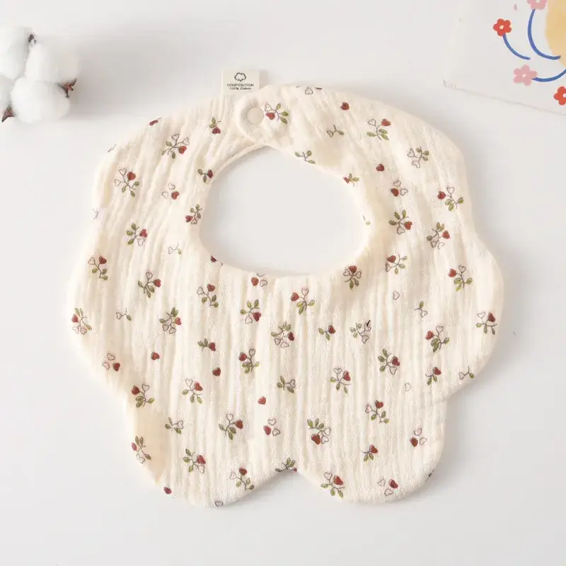 Pink Cotton Neonatal Spit Bag Baby Bib