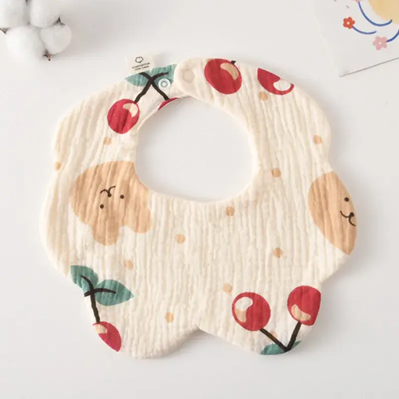 Pink Cotton Neonatal Spit Bag Baby Bib