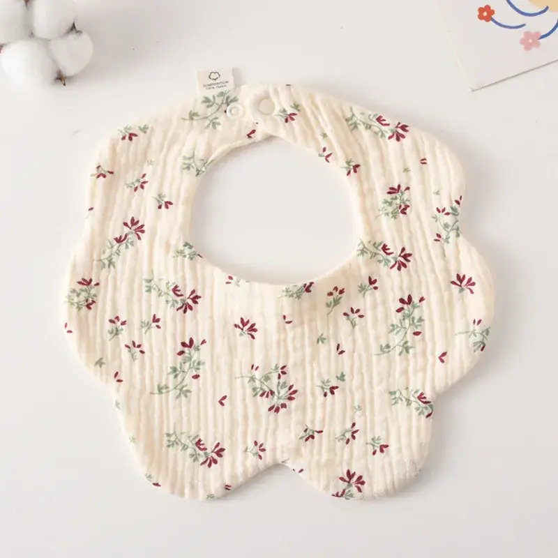 Pink Cotton Neonatal Spit Bag Baby Bib