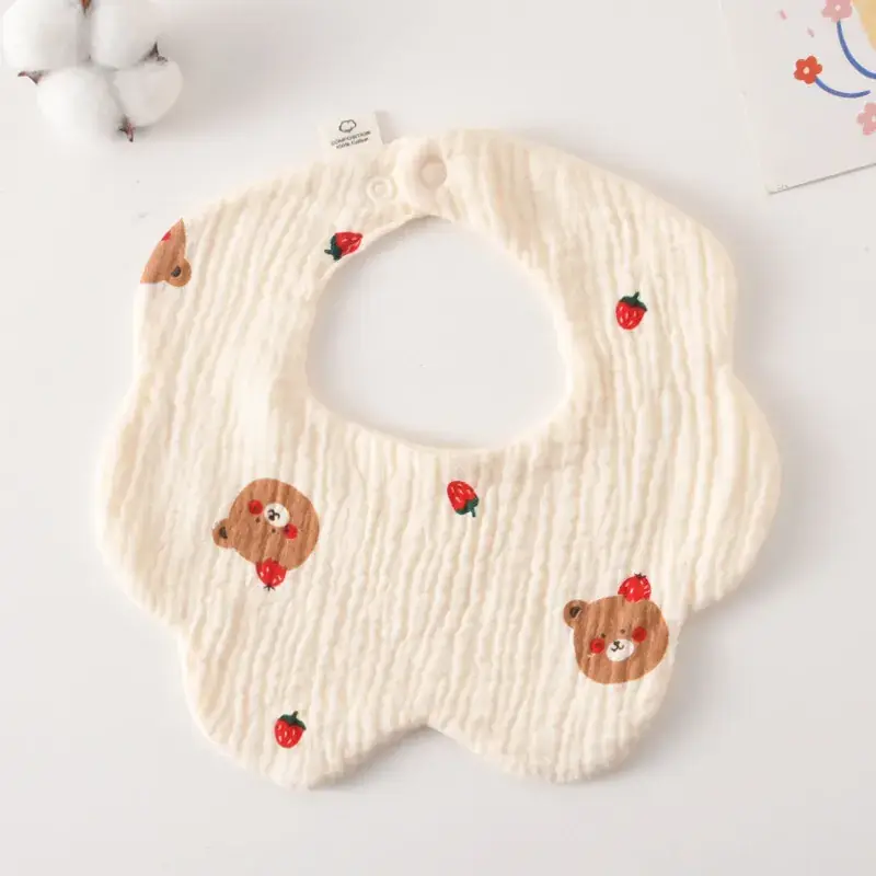 Pink Cotton Neonatal Spit Bag Baby Bib