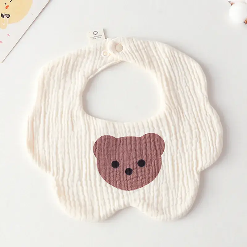 Pink Cotton Neonatal Spit Bag Baby Bib