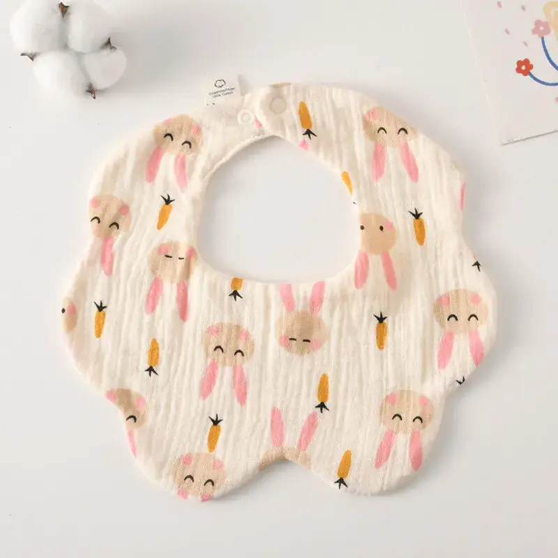 Pink Cotton Neonatal Spit Bag Baby Bib