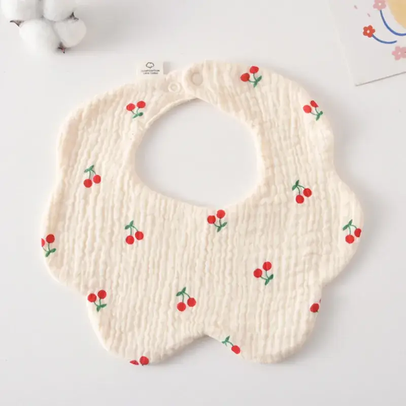 Pink Cotton Neonatal Spit Bag Baby Bib