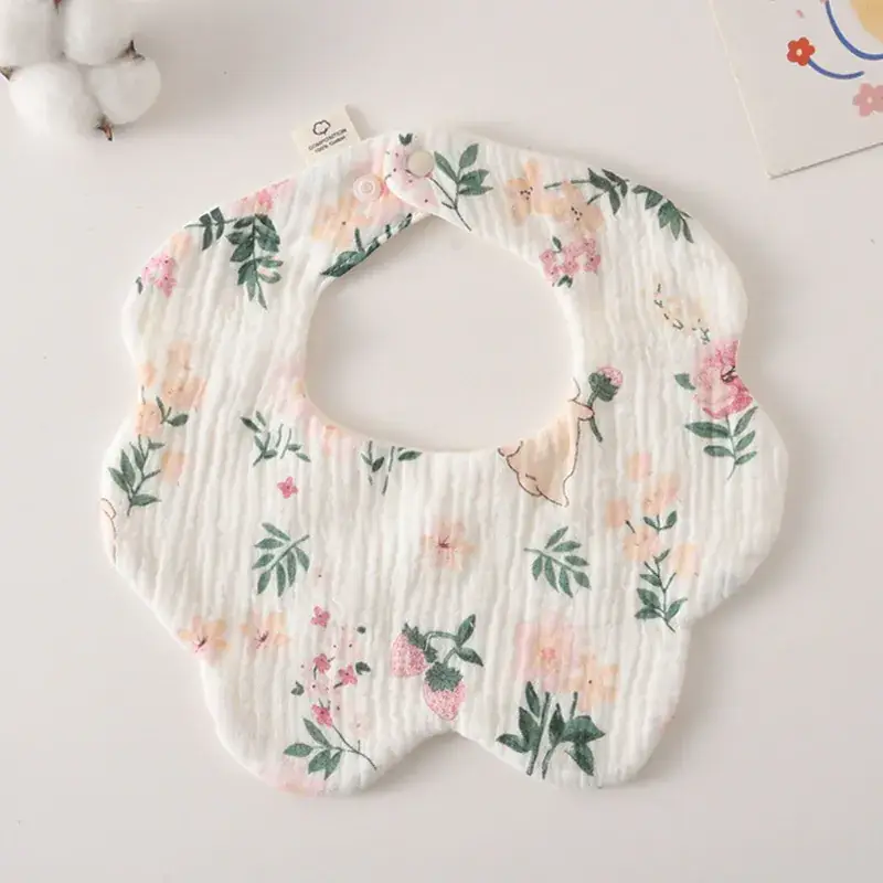 Pink Cotton Neonatal Spit Bag Baby Bib