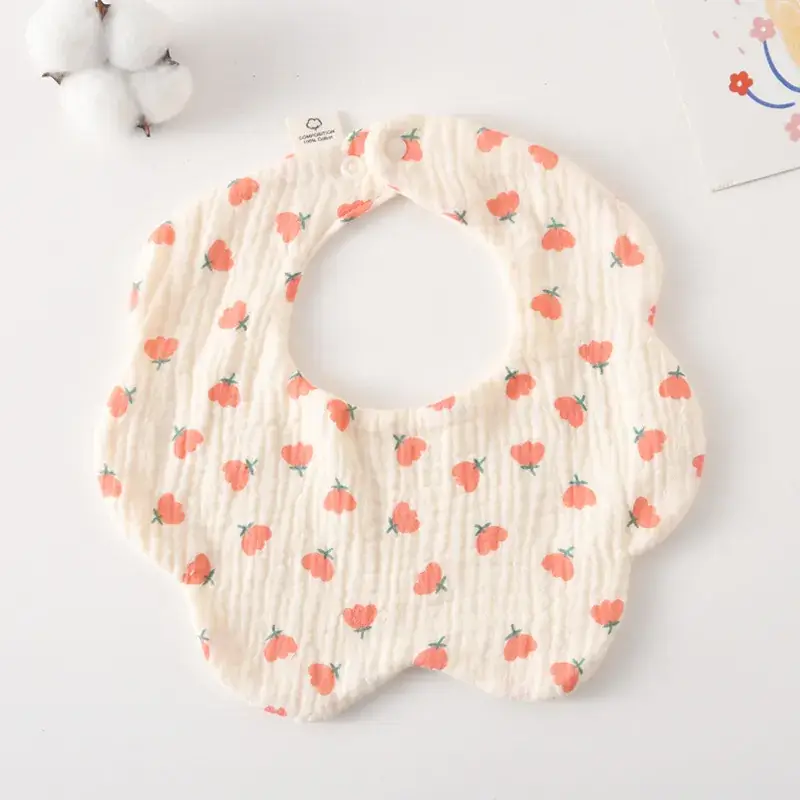 Pink Cotton Neonatal Spit Bag Baby Bib
