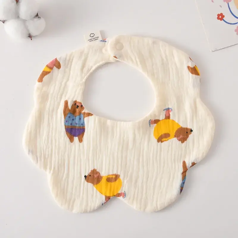 Pink Cotton Neonatal Spit Bag Baby Bib