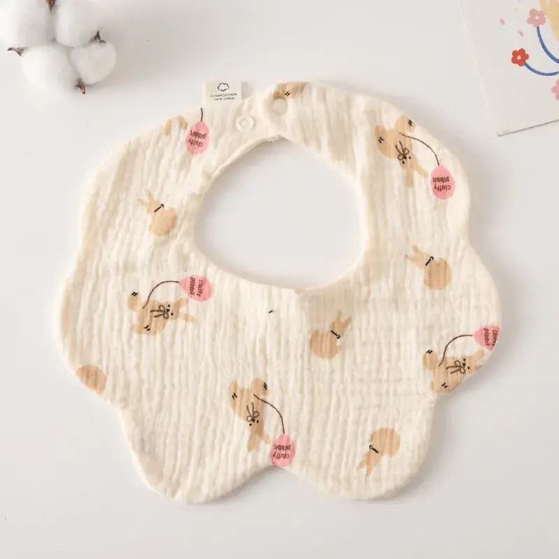 Pink Cotton Neonatal Spit Bag Baby Bib
