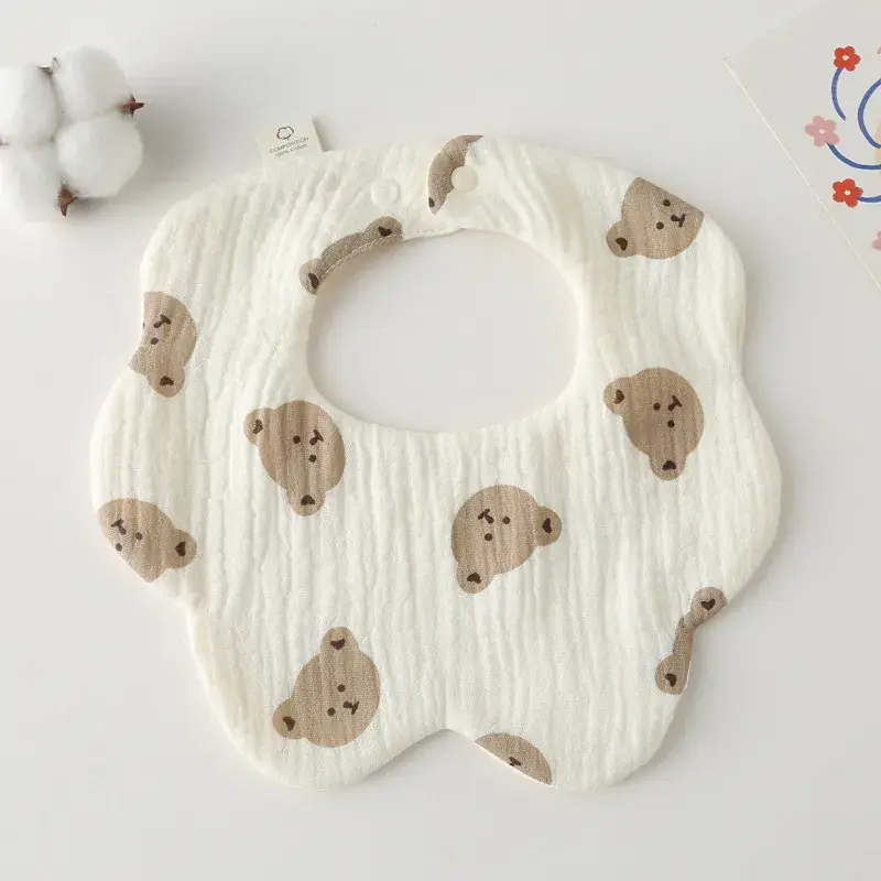 Pink Cotton Neonatal Spit Bag Baby Bib