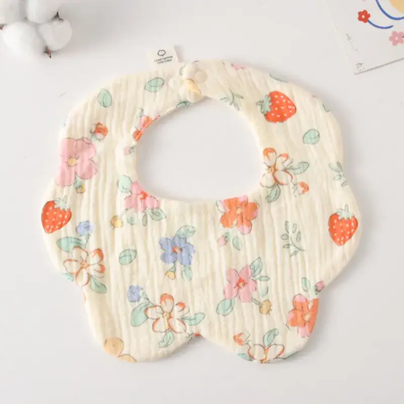Pink Cotton Neonatal Spit Bag Baby Bib