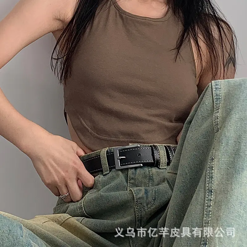 Black Minimalist Ladies Belt Wholesale All-Match Trend - Image 4
