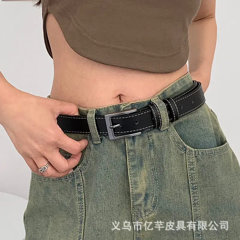 Black Minimalist Ladies Belt Wholesale All-Match Trend β feature 10