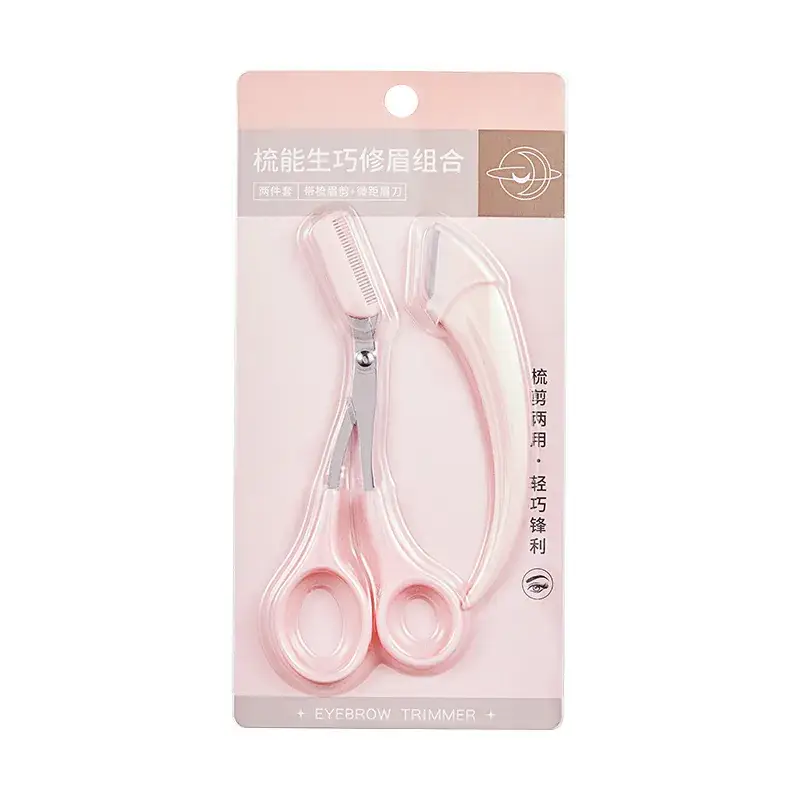 Meniscus Eyebrow Trimming Knife Set Pink Beginner Safe - Image 8