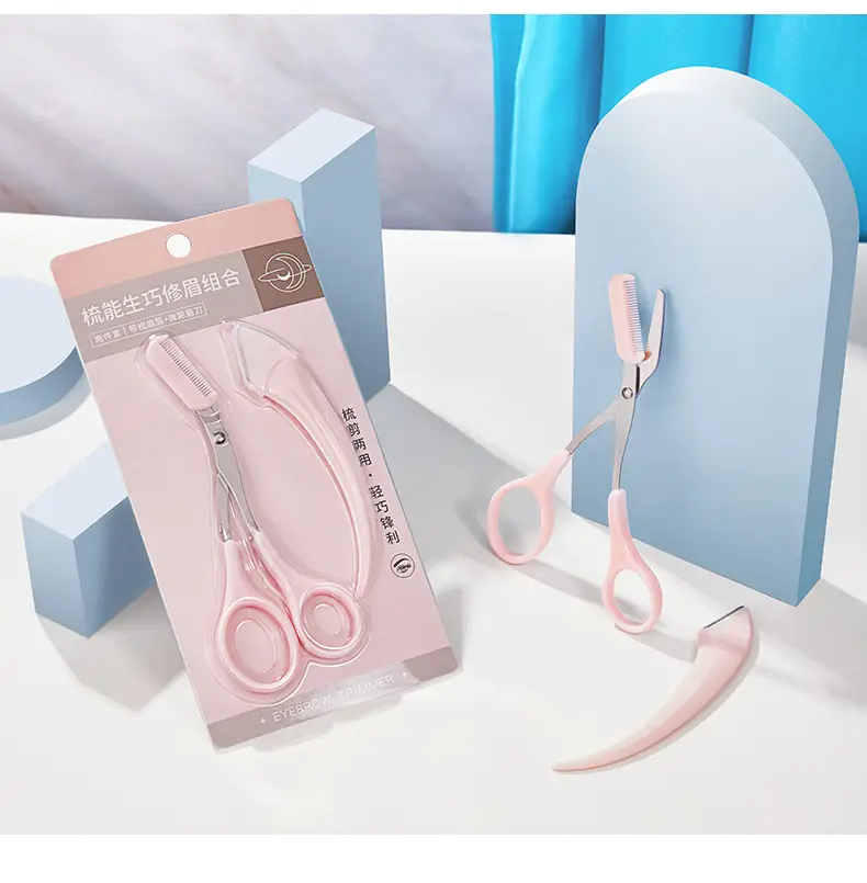 Meniscus Eyebrow Trimming Knife Set Pink Beginner Safe — feature 18