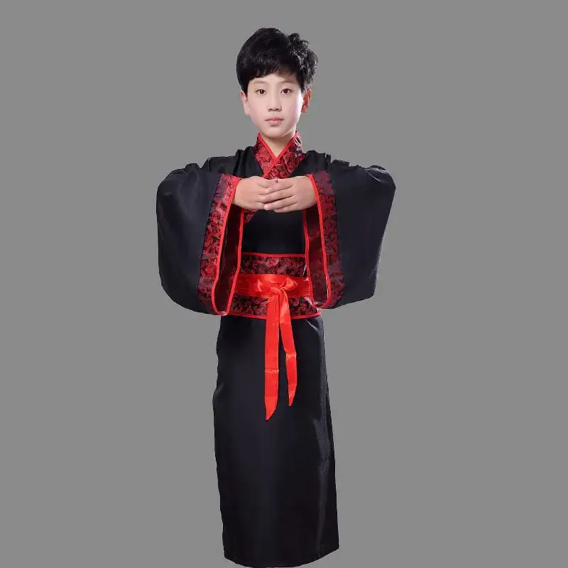 Children Hanfu Boys Red Blue Ancient Costume Primary School - Image 17