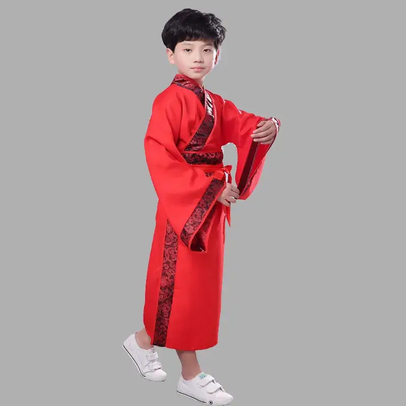 Children Hanfu Boys Red Blue Ancient Costume Primary School - Image 18