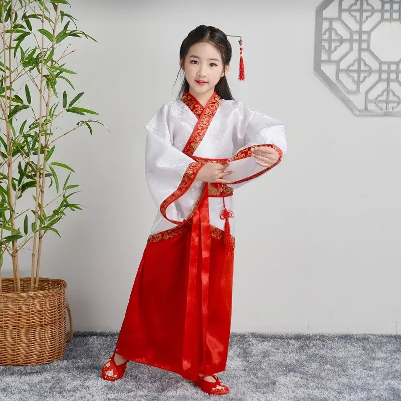 Children Hanfu Boys Red Blue Ancient Costume Primary School - Image 5