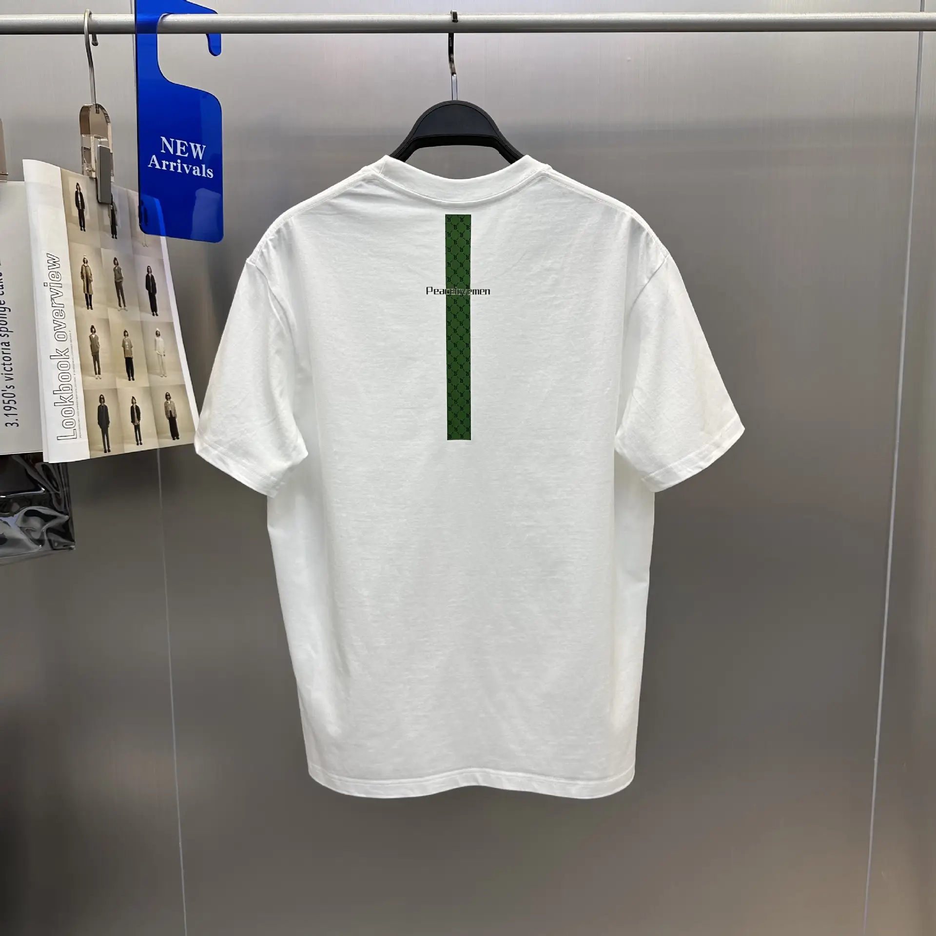 Men White Letter Printed T-Shirt Short Sleeve — feature 10