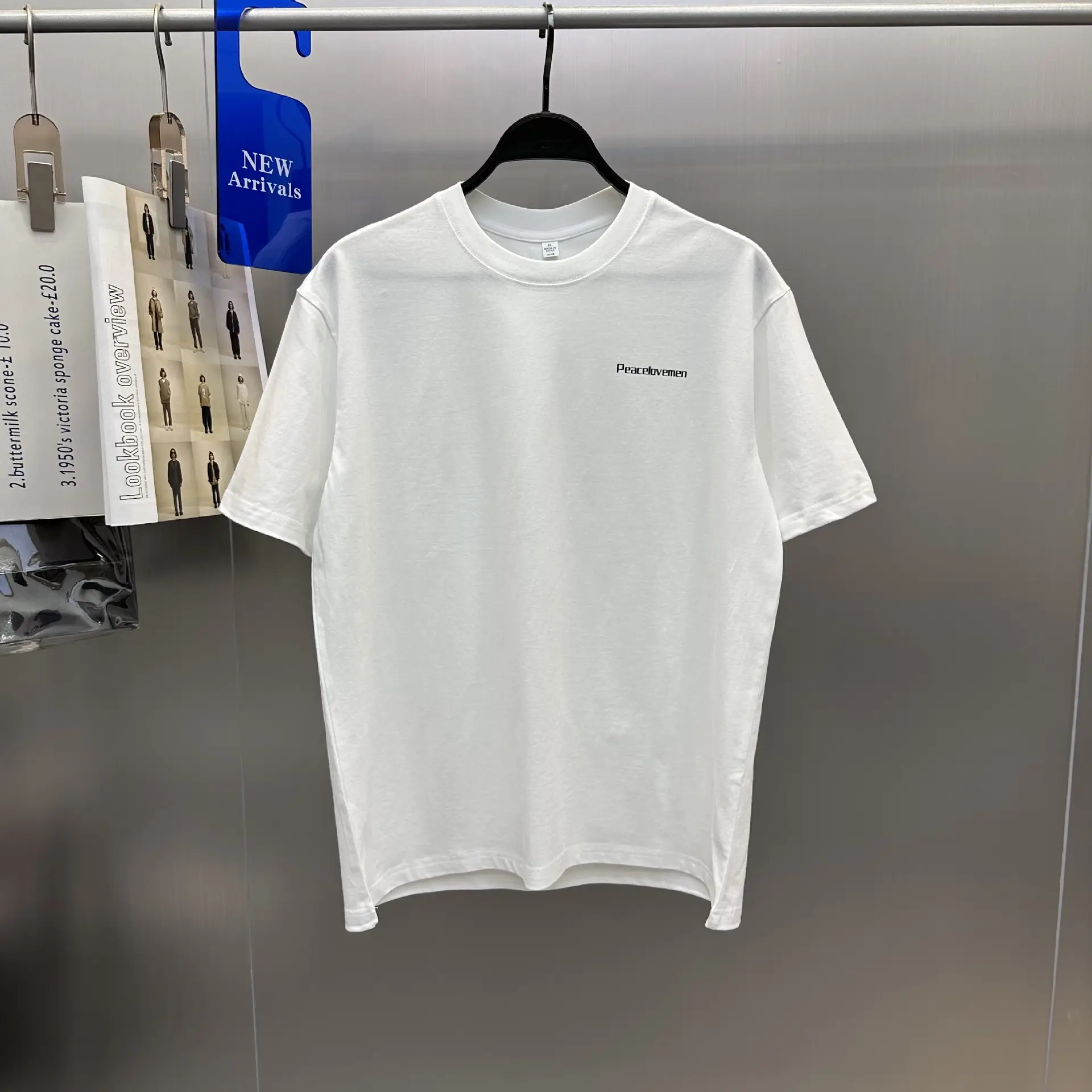 Men White Letter Printed T-Shirt Short Sleeve — feature 11