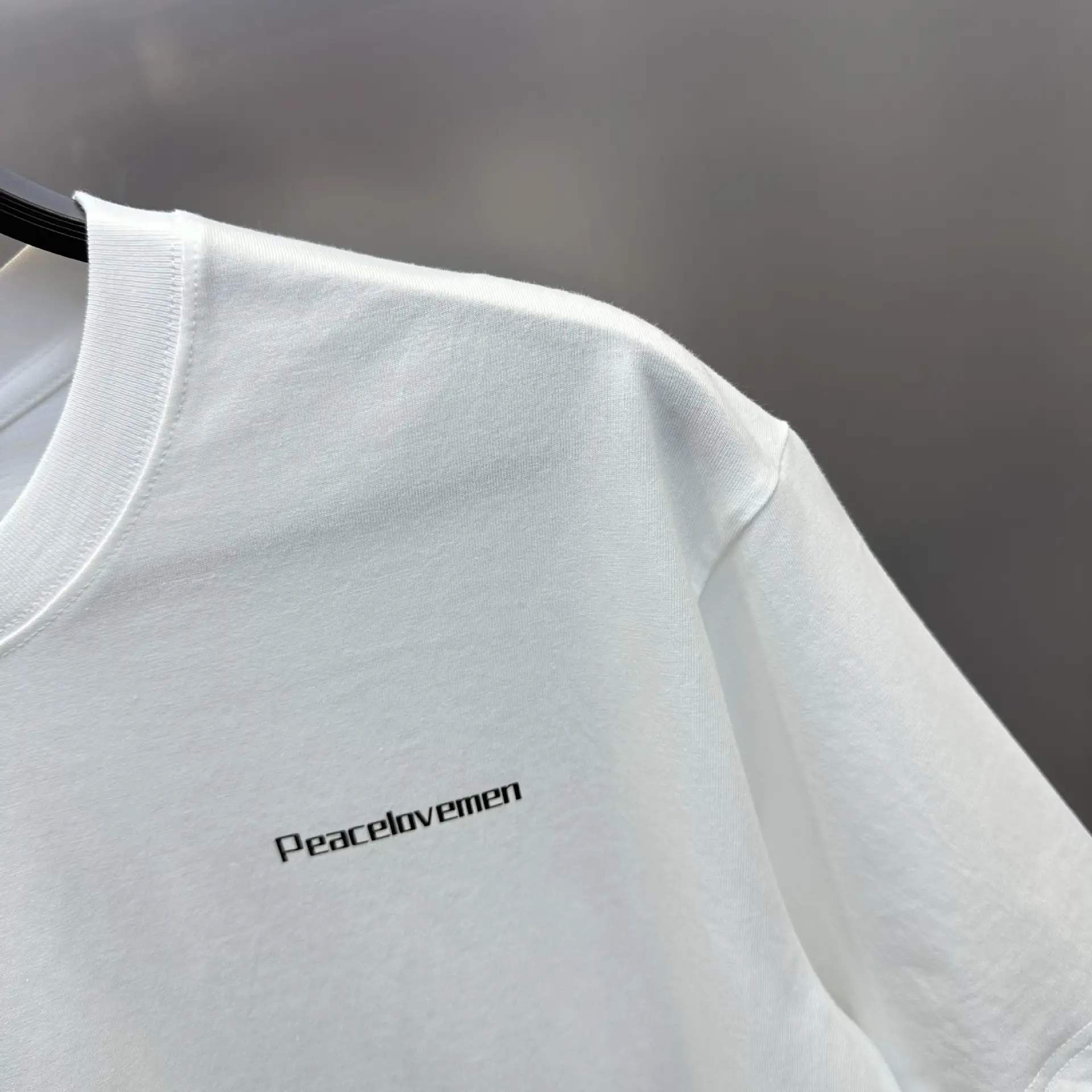 Men White Letter Printed T-Shirt Short Sleeve — feature 12