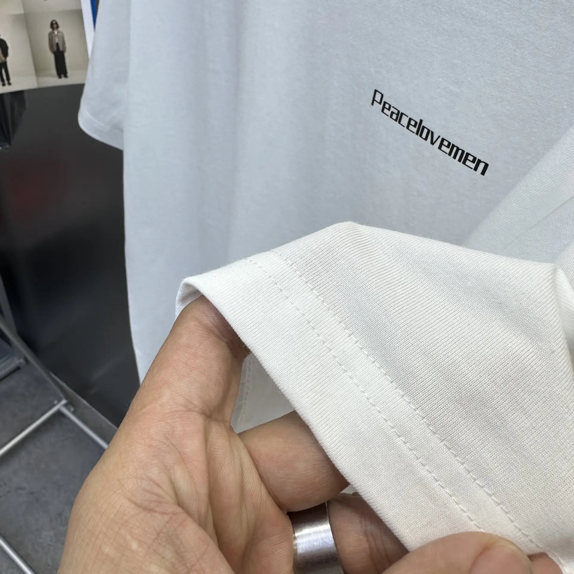 Men White Letter Printed T-Shirt Short Sleeve — feature 14