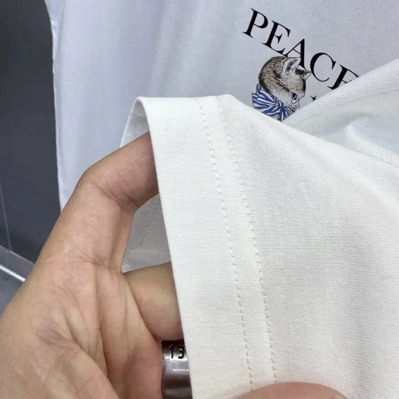 Men White Short Sleeve T-Shirt with Brand Logo — feature 10