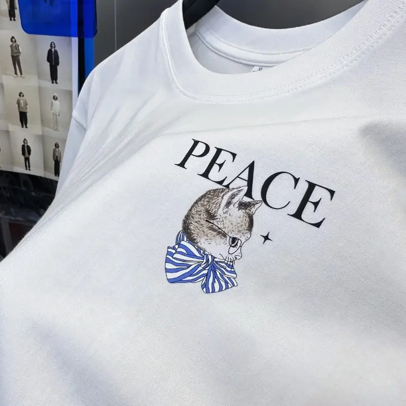 Men White Short Sleeve T-Shirt with Brand Logo — feature 11