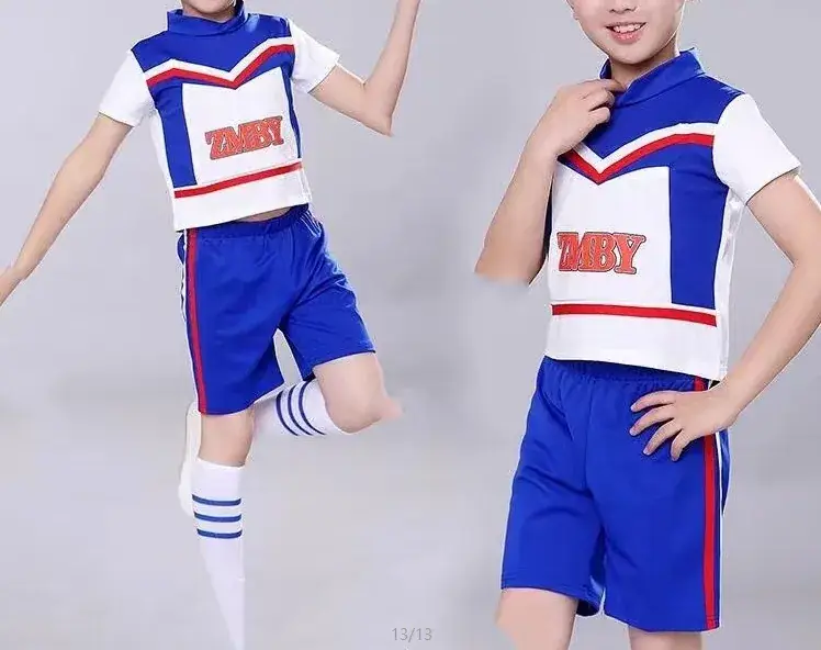 New Kids Cheerleader Dress Blue Red Striped