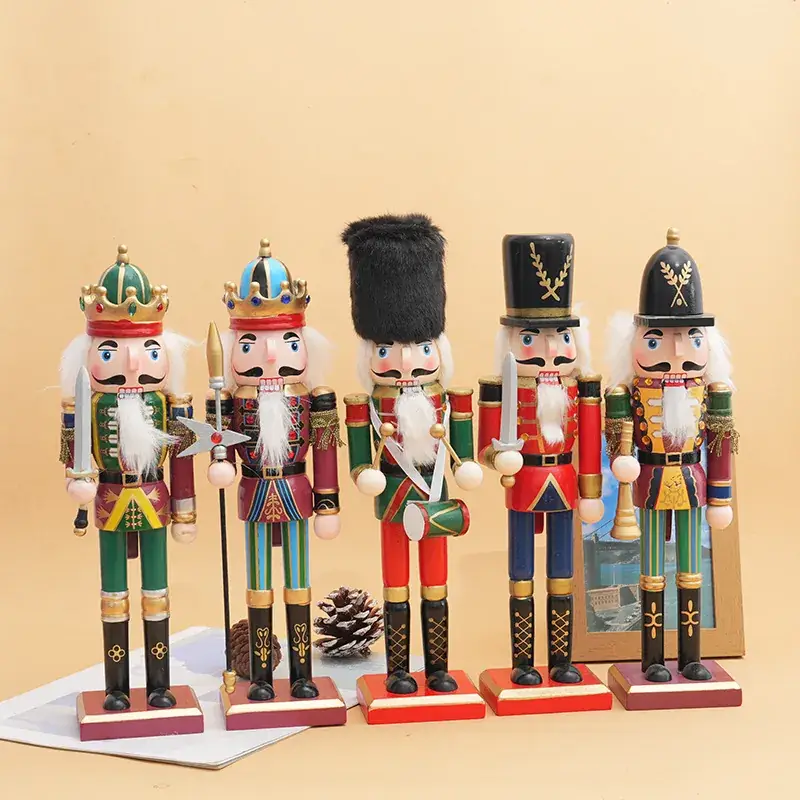 Foreign Trade Christmas Nutcracker Doll Wooden Ornament — feature 10