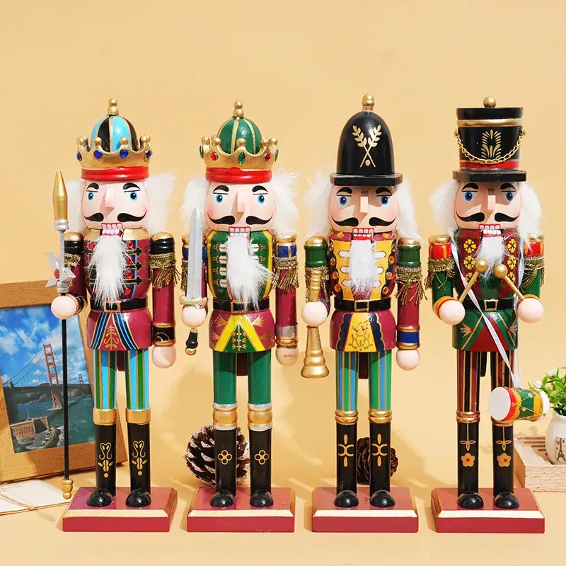 Foreign Trade Christmas Nutcracker Doll Wooden Ornament — feature 2