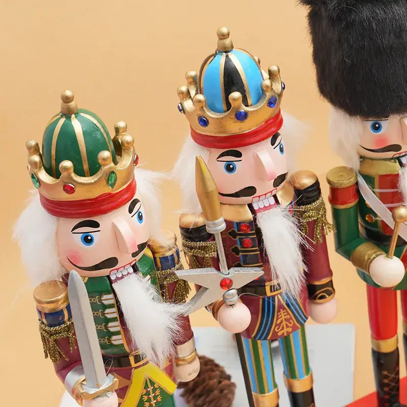 Foreign Trade Christmas Nutcracker Doll Wooden Ornament — feature 3