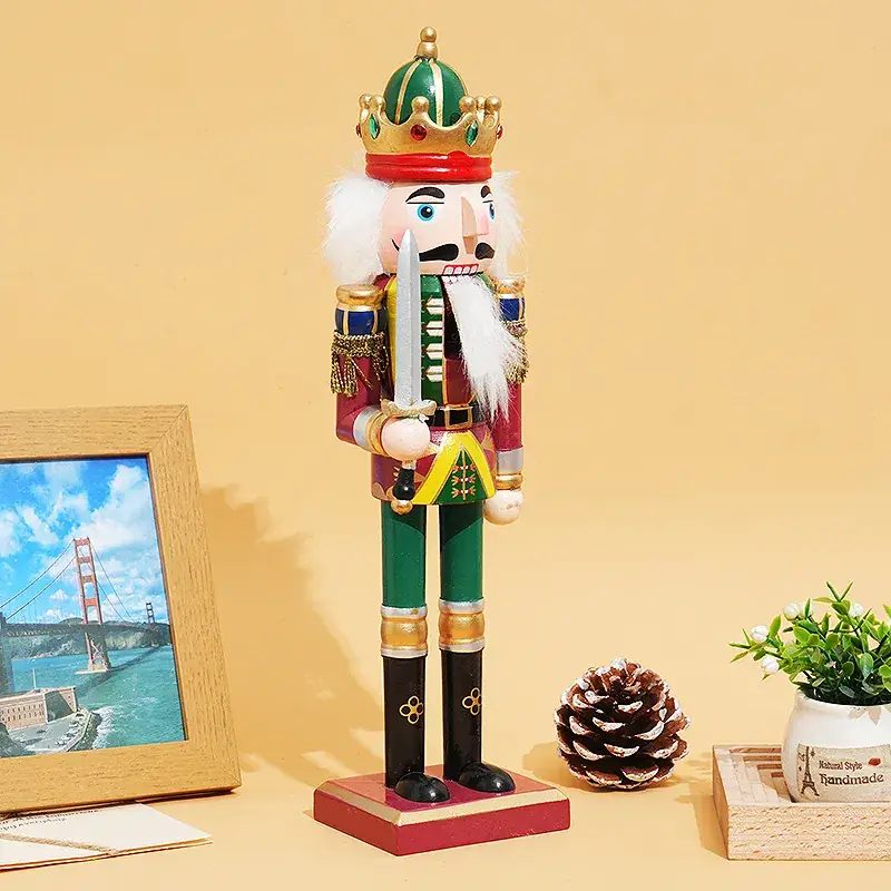 Foreign Trade Christmas Nutcracker Doll Wooden Ornament - Image 3