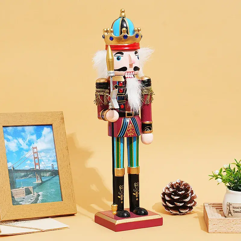 Foreign Trade Christmas Nutcracker Doll Wooden Ornament - Image 4