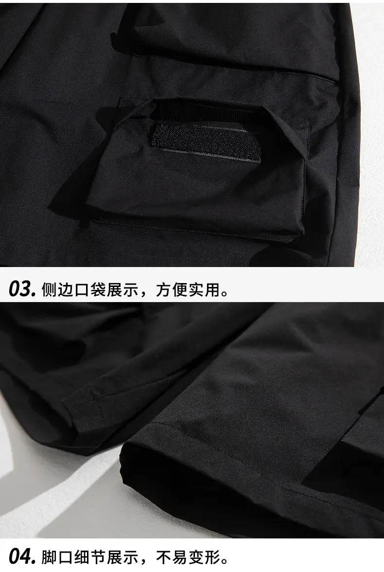 Men's Japanese Style Cargo Shorts Olive Green — feature 28