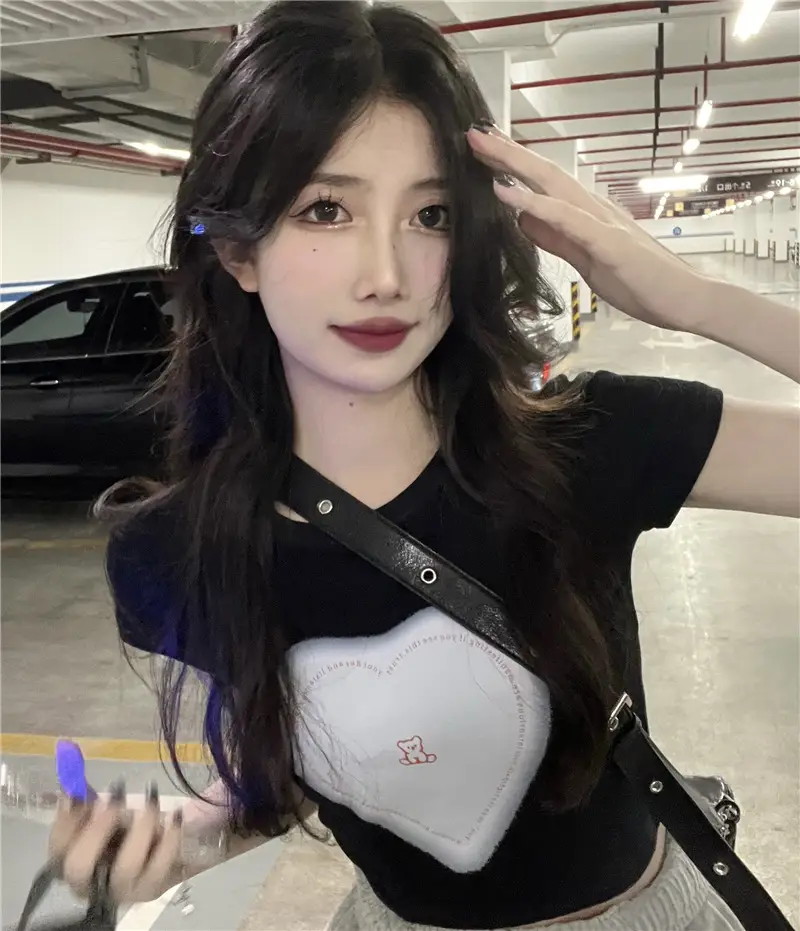 Women Heart Print Short Sleeve T-Shirt Set Summer 2025 — feature 13