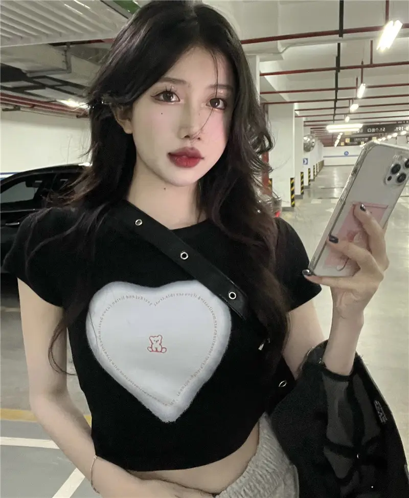 Women Heart Print Short Sleeve T-Shirt Set Summer 2025 — feature 14