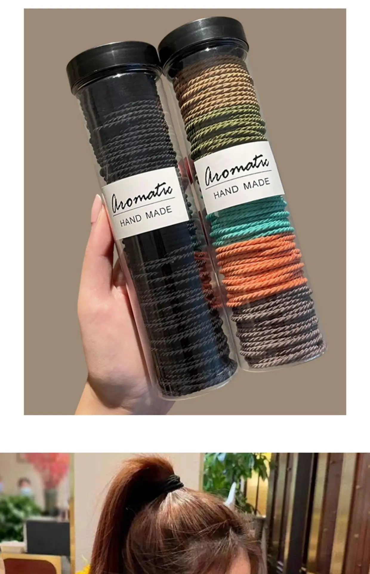 100 Pcs Non-Slip Rubber Hair Ties for Women — feature 20
