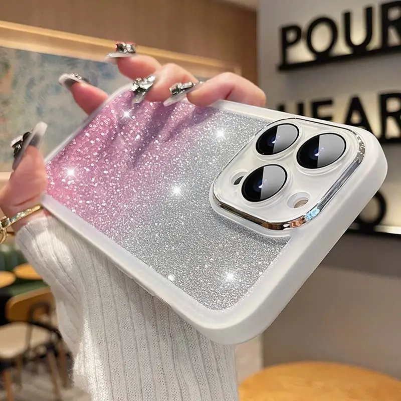 Gradient Glitter iPhone 15 Protective Case - Image 6
