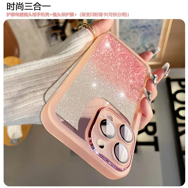 Gradient Glitter iPhone 15 Protective Case - Image 8