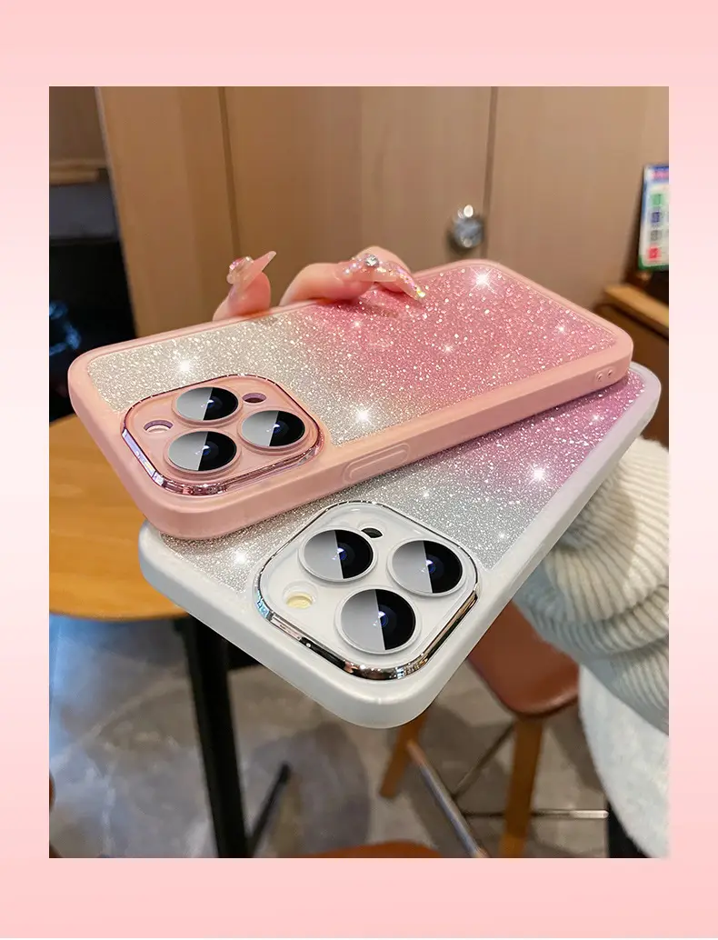 Gradient Glitter iPhone 15 Protective Case — feature 2