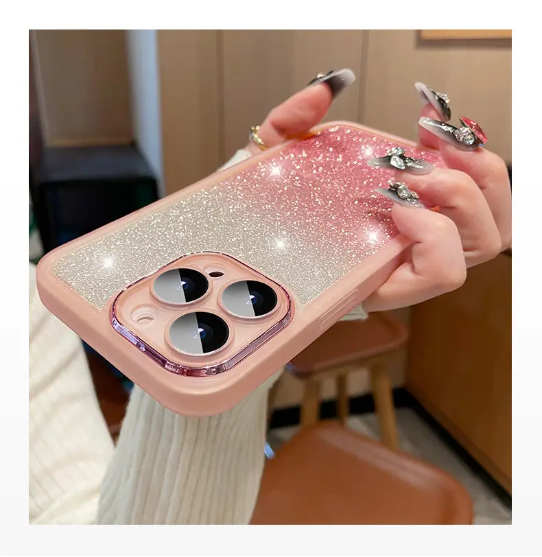 Gradient Glitter iPhone 15 Protective Case — feature 3