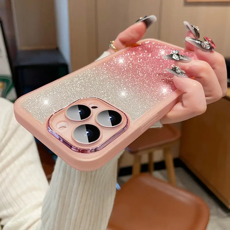 Gradient Glitter iPhone 15 Protective Case - Image 3
