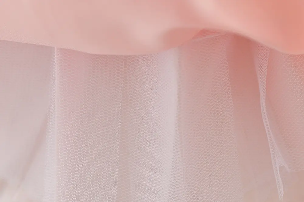 Light Blue Fluffy Mesh One-Yearold Dress for Girls — feature 22