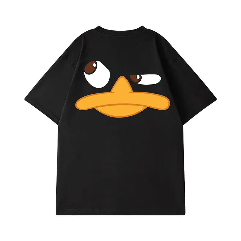 2023 Fat Men's White Duck Print T-Shirt — feature 4